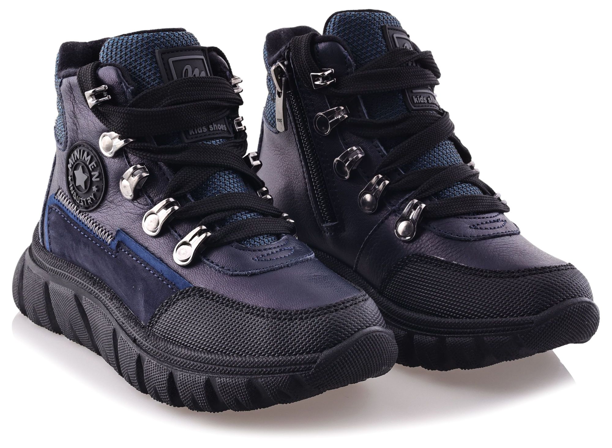 Ботинки Minimen для мальчиков, тёмно-синие, размер 33, 2661-44-23B-01