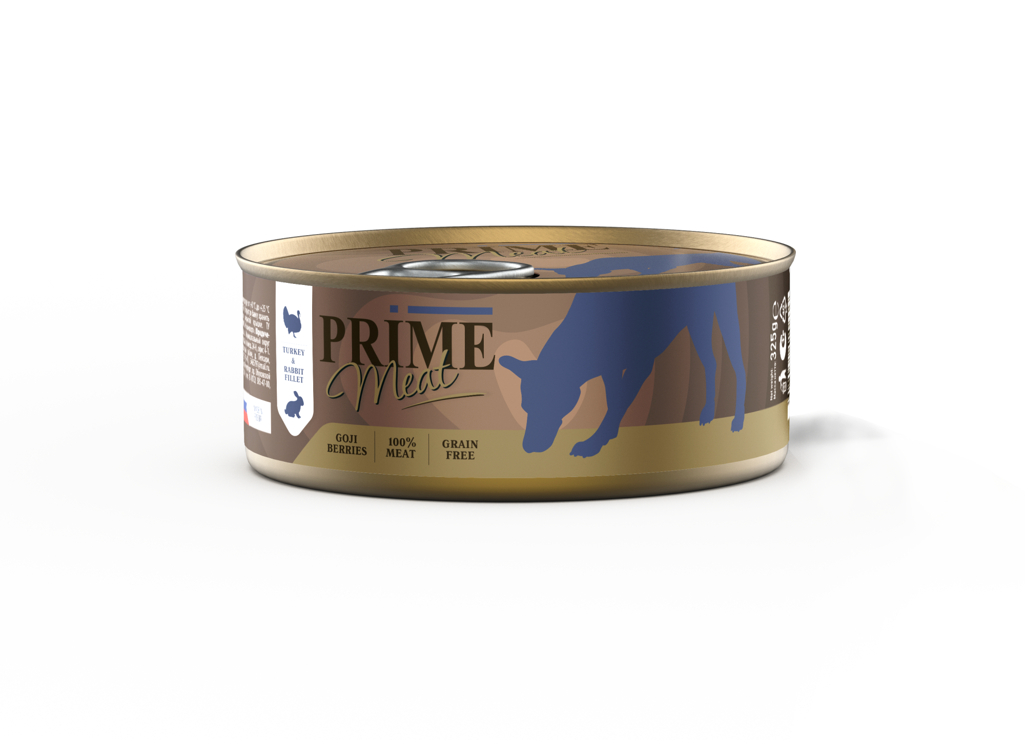 

Консервы для собак Prime Meat, индейка с кроликом, филе в желе, 36 шт по 325 г