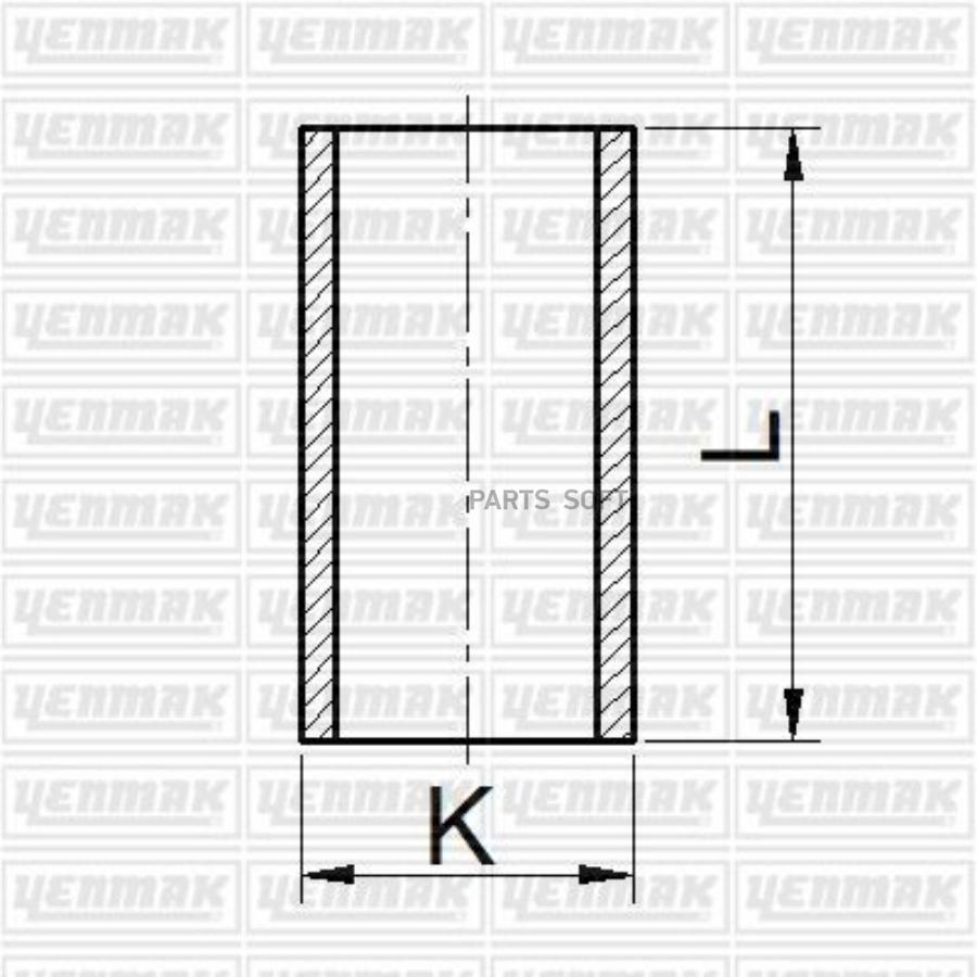 

YENMAK 83,0 mm. Гильза K86,54, L153,5, H0, D86,05 1шт