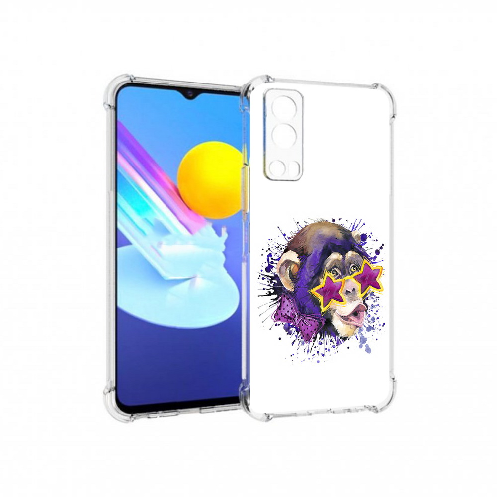 

Чехол MyPads Tocco для Vivo Z3 обезьяна в очках (PT226973.411.524), Прозрачный, Tocco