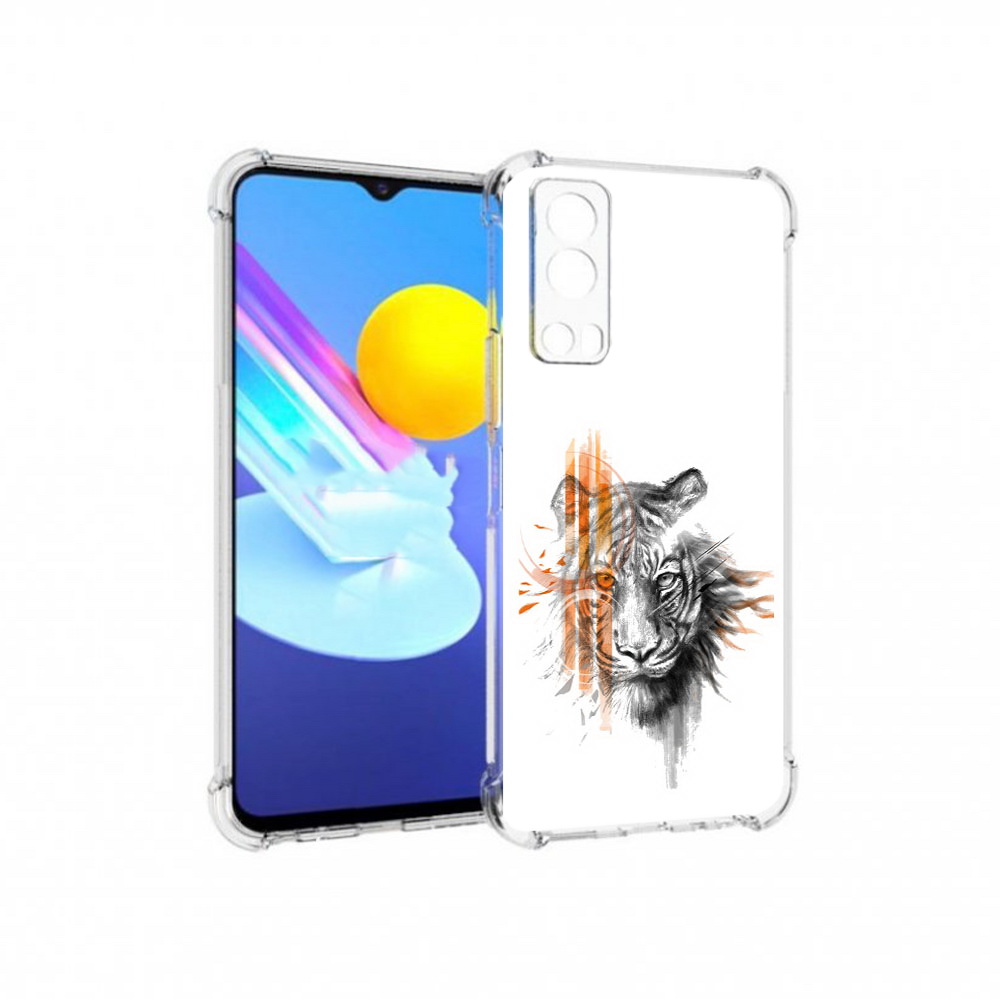 

Чехол MyPads Tocco для Vivo Z3 огненный тигр (PT226973.411.526), Прозрачный, Tocco