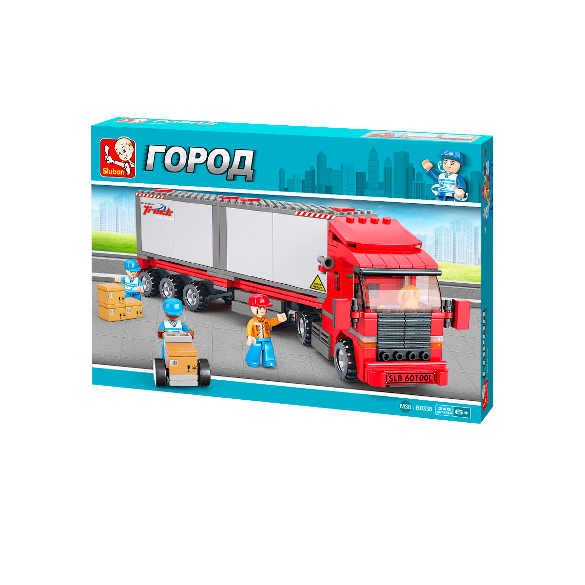 фото Конструктор sluban город контейнеровоз 345 деталей junfa toys