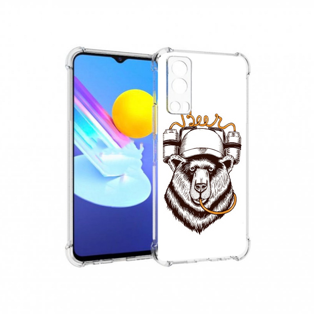 

Чехол MyPads Tocco для Vivo Z3 пивной медведь (PT226973.411.538), Прозрачный, Tocco