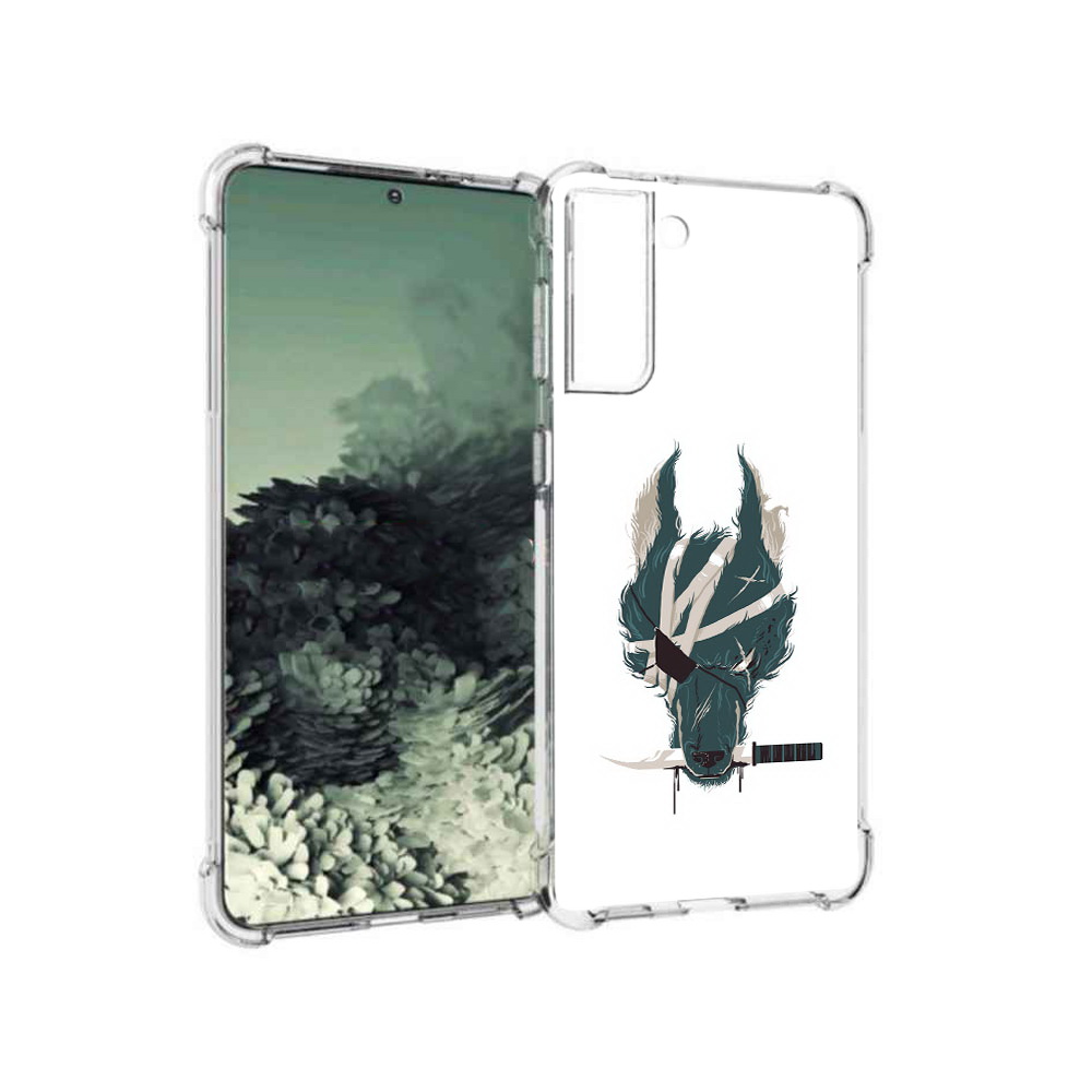 

Чехол MyPads Tocco для Samsung Galaxy S21+ волк-разбойник (PT157355.533.271), Прозрачный, Tocco