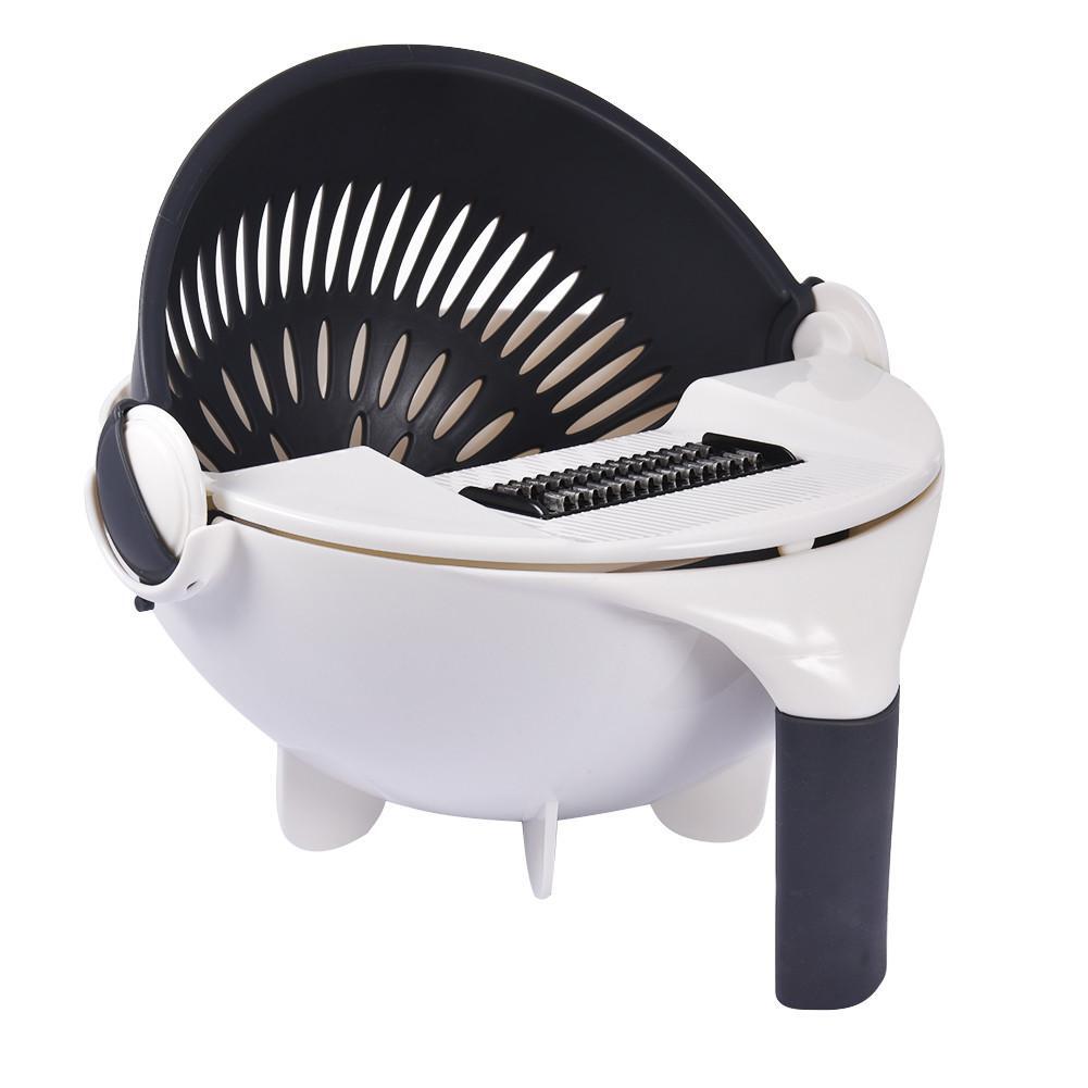 

Многофункциональное устройство дуршлаг для резки овощей KP-410, Белый;серый, KP-410