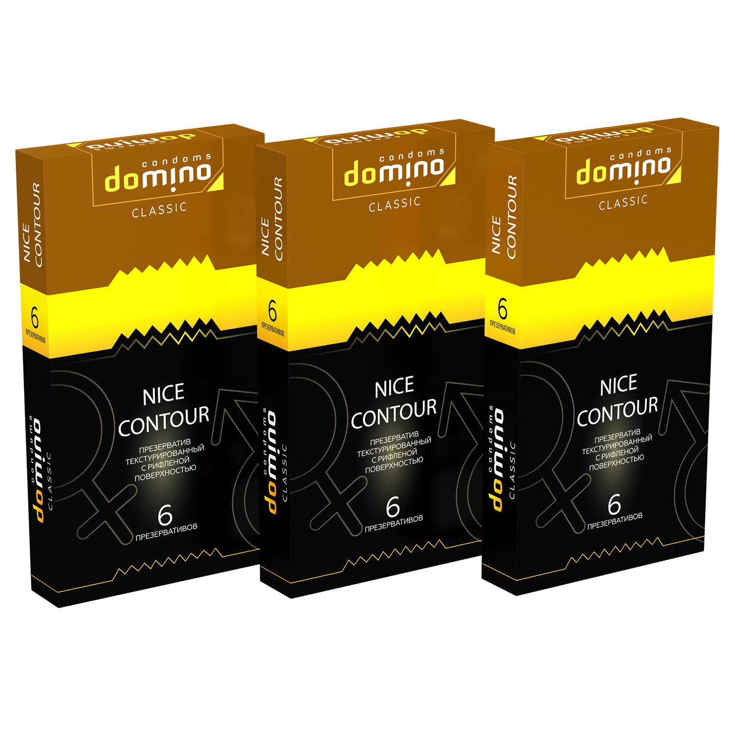 Купить Презервативы Domino Classic Nice Contour 6 шт комплект из 3 пачек, Luxe