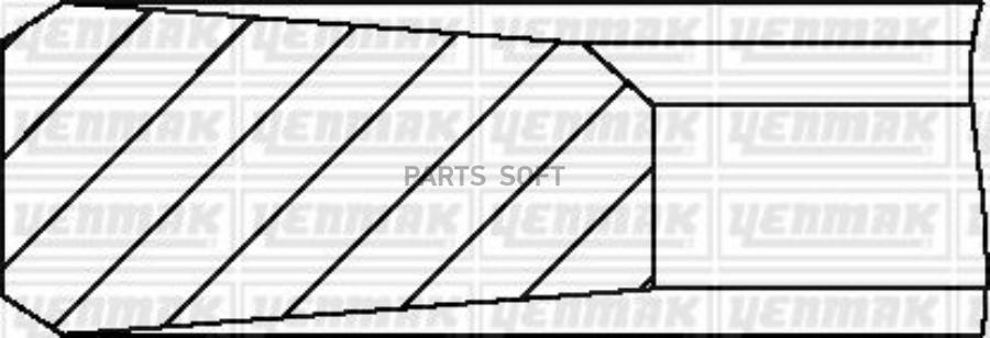 YENMAK 8445 mmКольца поршневые к-т на цилиндр 30x20x3 1шт 3750₽