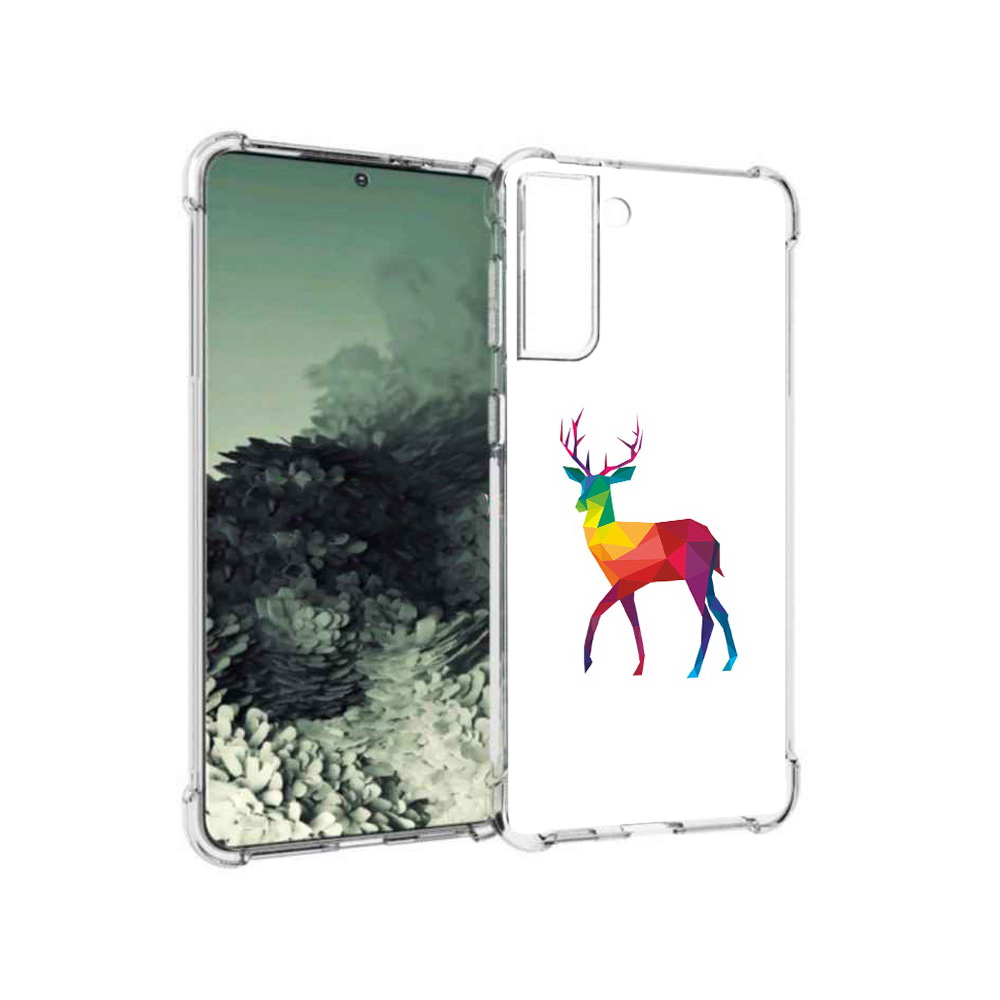 

Чехол MyPads Tocco для Samsung Galaxy S21+ геометрический олень (PT157355.533.286), Прозрачный, Tocco