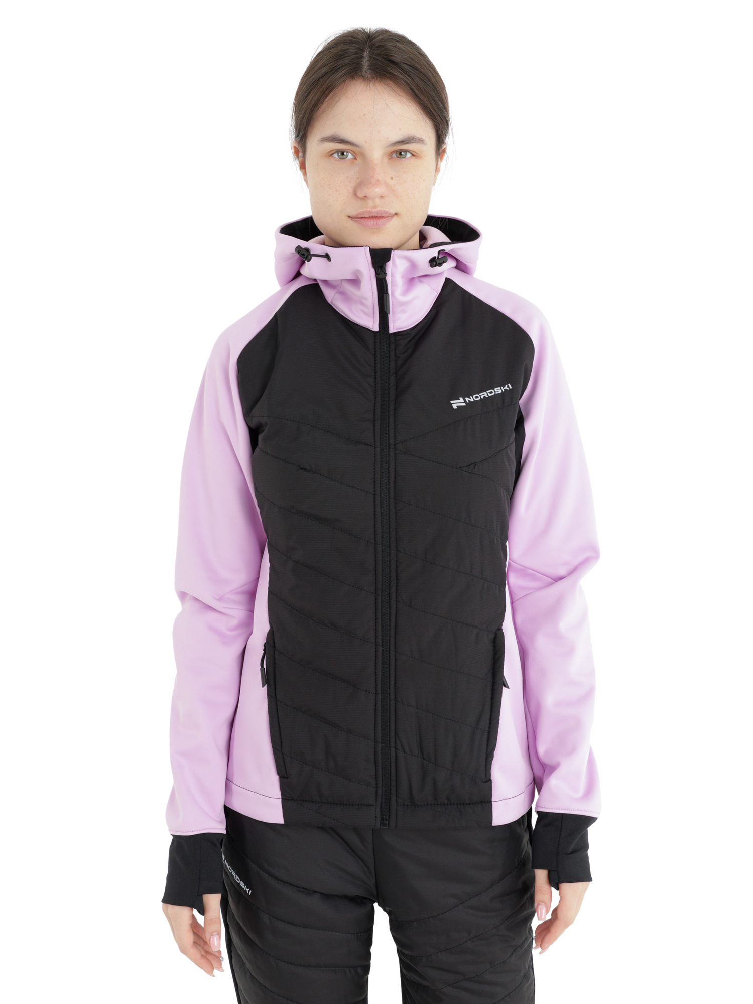 

Спортивная куртка женская NordSki Hybrid Hood W фиолетовая S, Hybrid Hood W