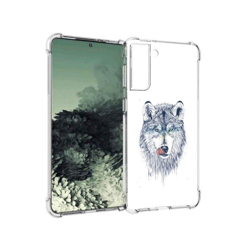 

Чехол MyPads Tocco для Samsung Galaxy S21+ голодгый волк (PT157355.533.292), Прозрачный, Tocco