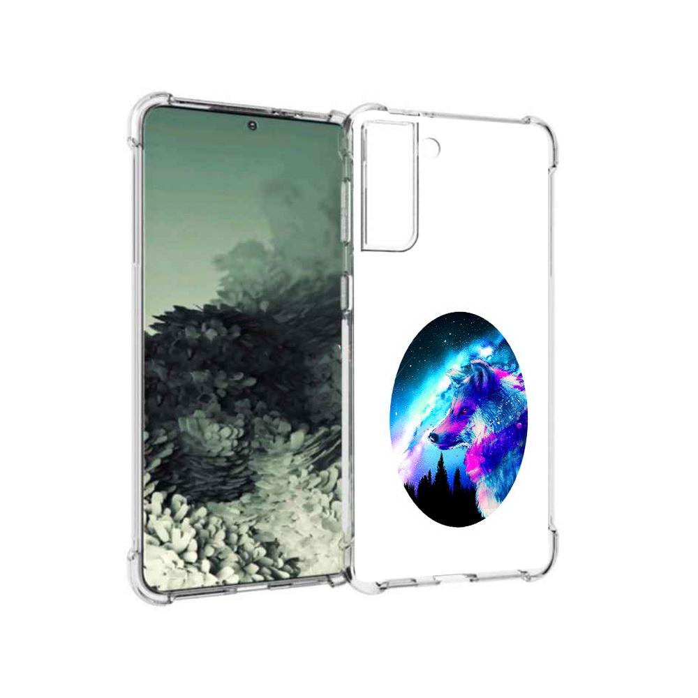 

Чехол MyPads Tocco для Samsung Galaxy S21+ голубой волк (PT157355.533.293), Прозрачный, Tocco