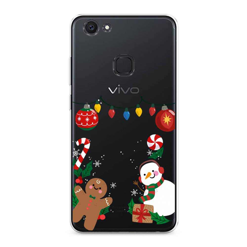 

Чехол для Vivo V7 Plus "Новогоднее настроение", Коричневый;красный;зеленый, 260750-5