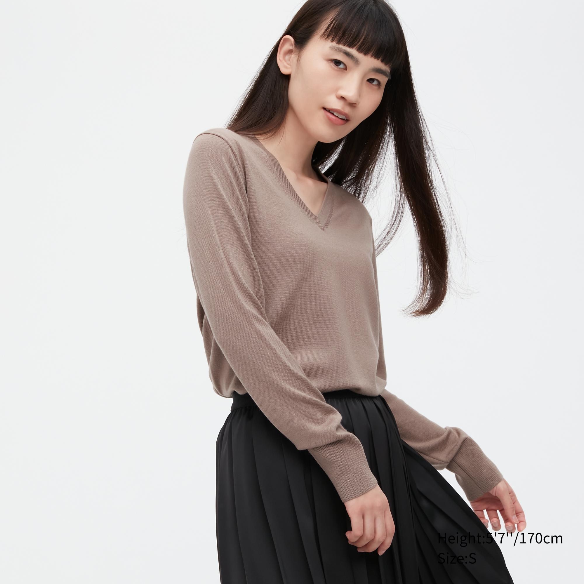 

Пуловер женский UNIQLO 450511COL34 коричневый L (доставка из-за рубежа), 450511COL34