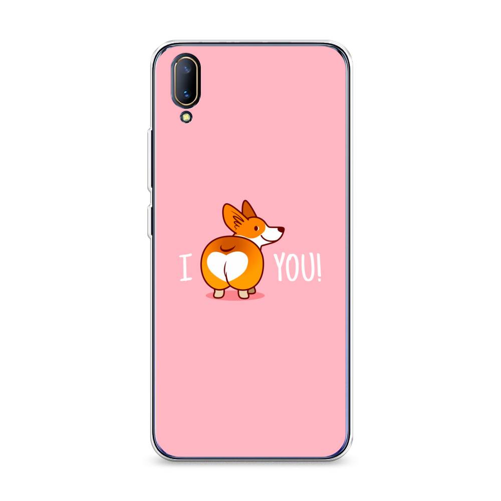 

Чехол на Vivo V11 "Корги I love you", Розовый;коричневый;белый, 260850-1