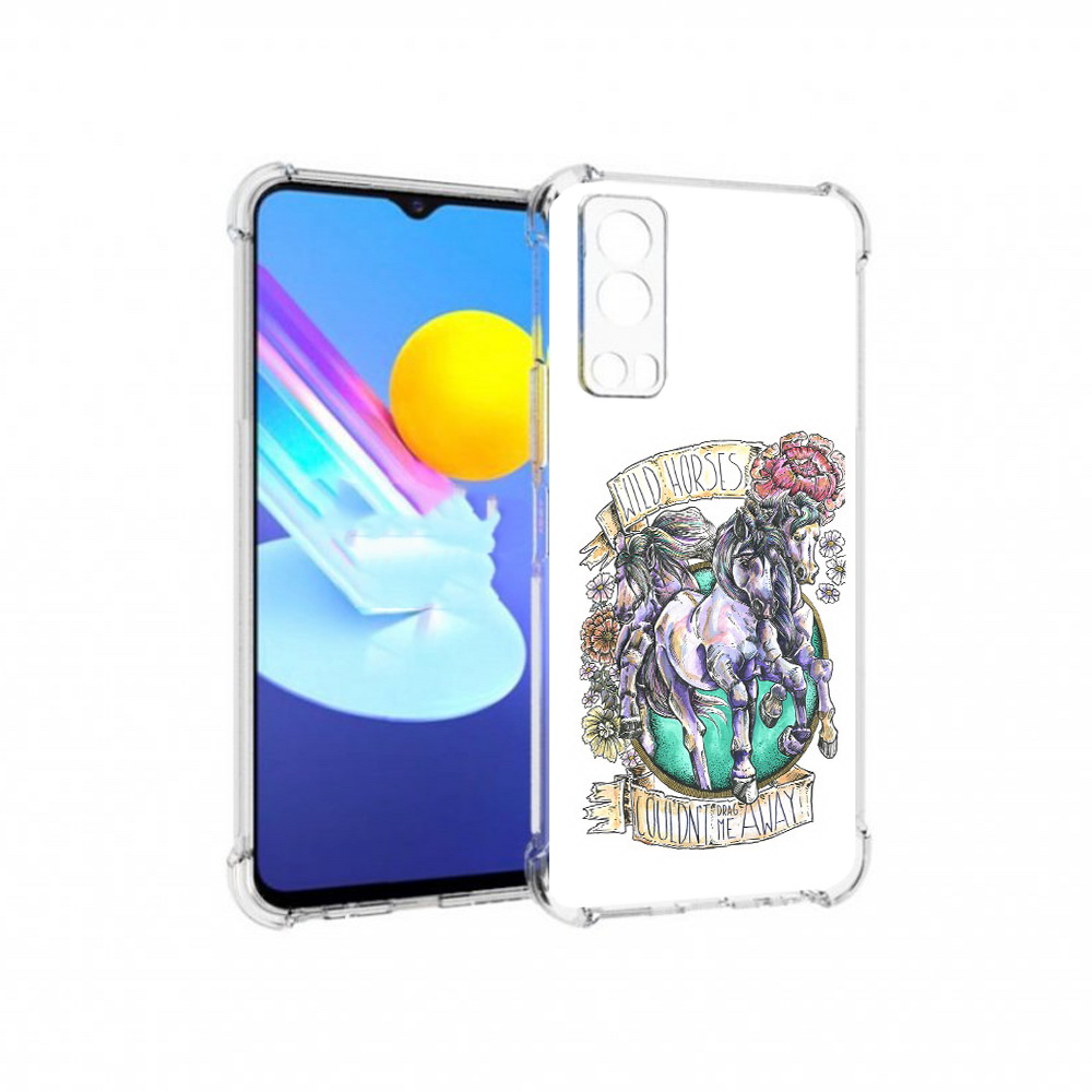 

Чехол MyPads Tocco для Vivo Z3 рисунок коней в цветах (PT226973.411.582), Прозрачный, Tocco