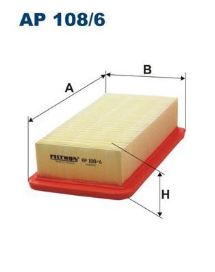 

Фильтр воздушный двигателя Filtron AP1086, AP 108/6