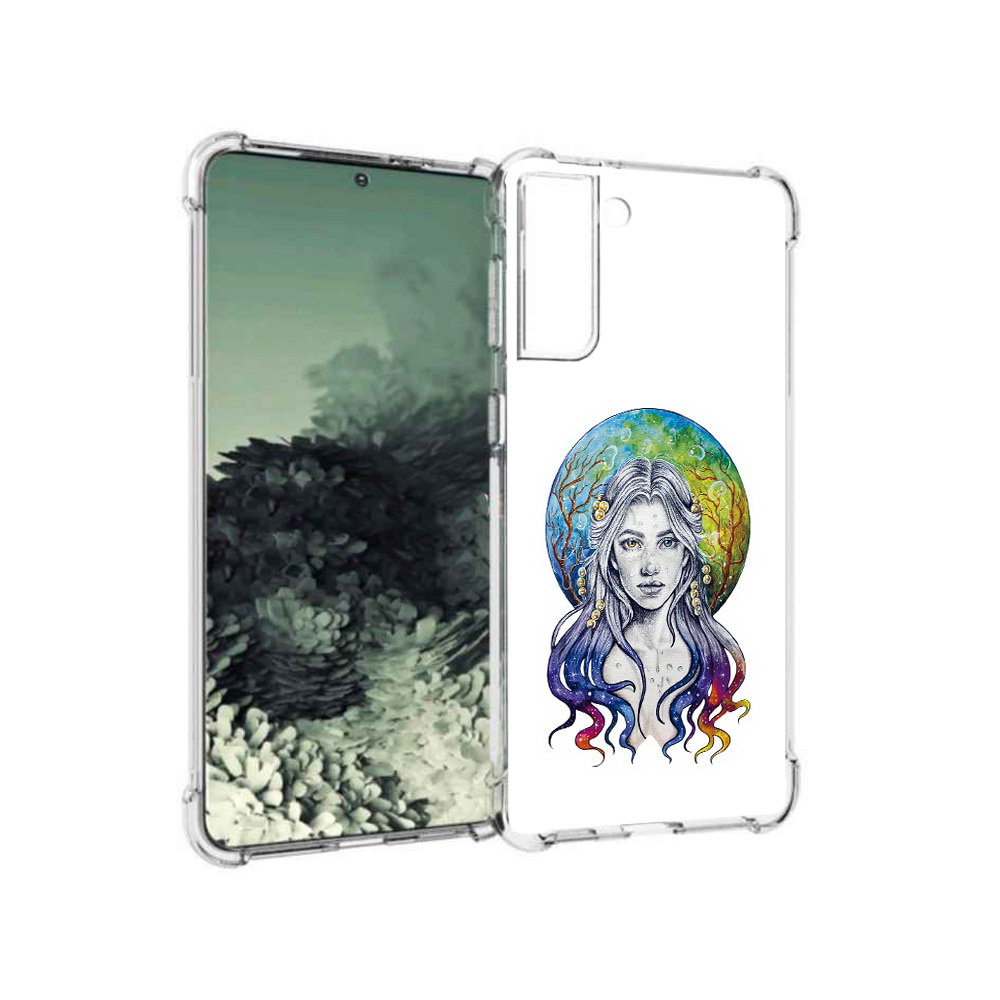 

Чехол MyPads Tocco для Samsung Galaxy S21+ девушка с красивыми волосами (PT157355.533.313), Прозрачный, Tocco