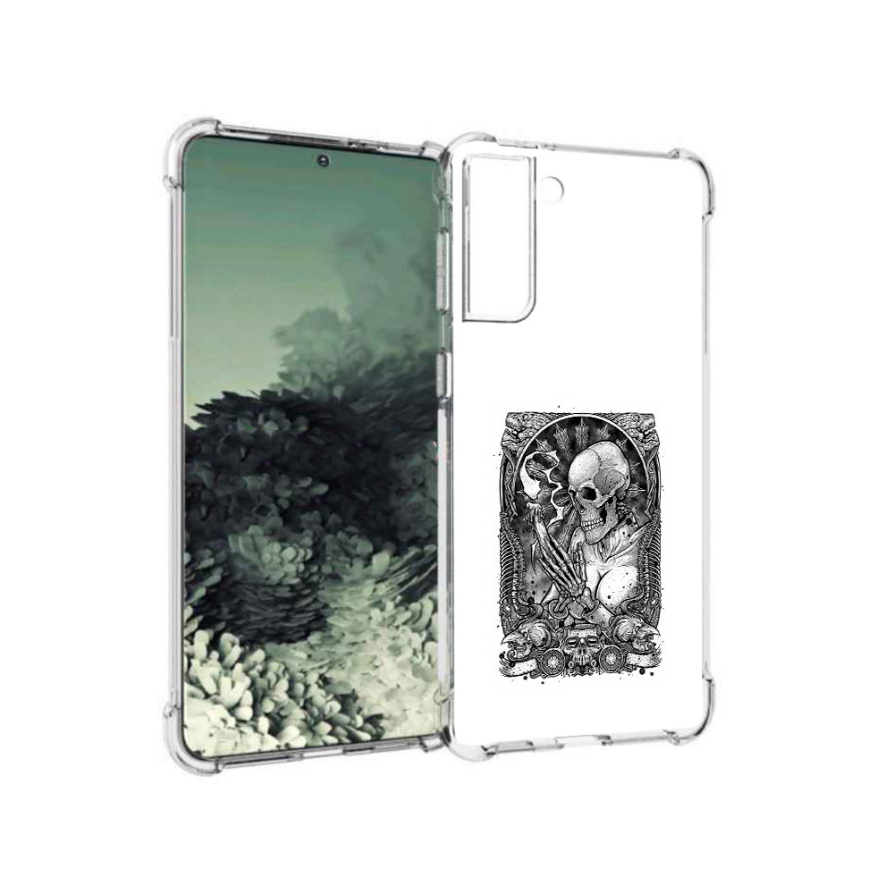 

Чехол MyPads Tocco для Samsung Galaxy S21+ девушка скелет (PT157355.533.316), Прозрачный, Tocco