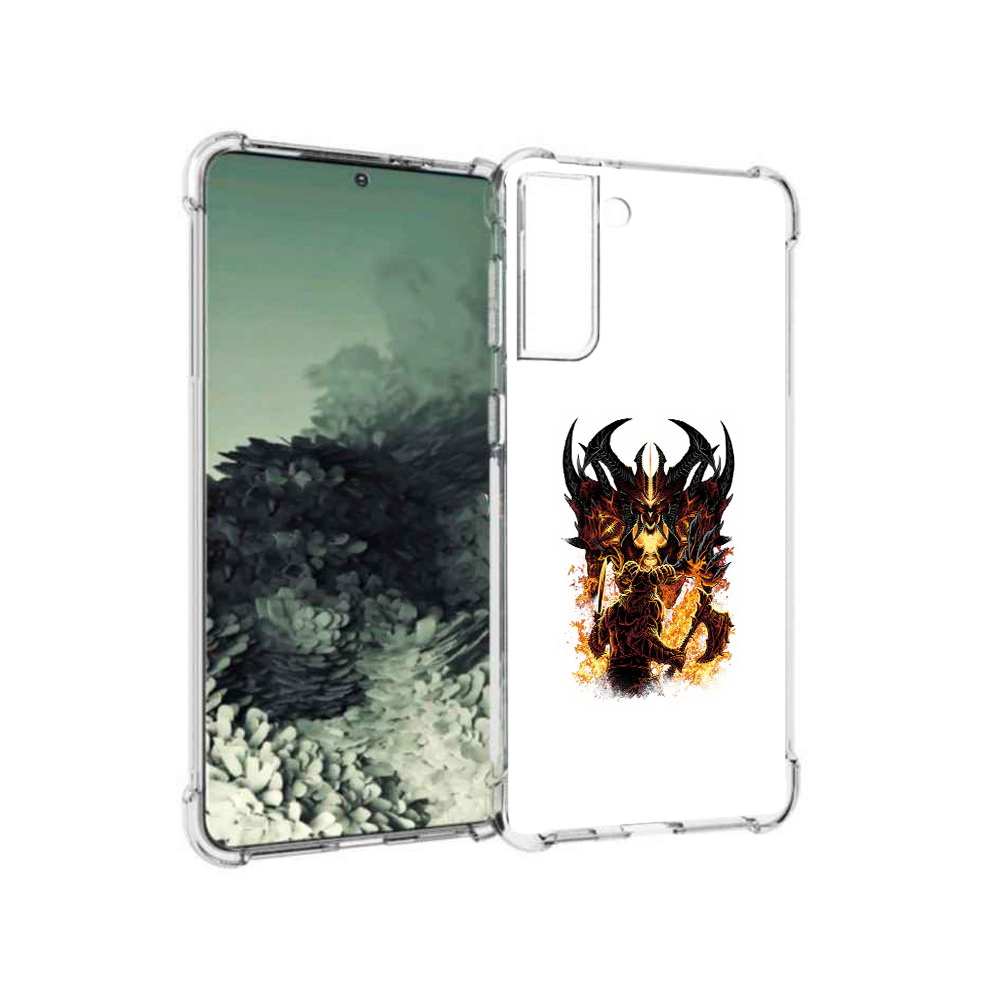 

Чехол MyPads Tocco для Samsung Galaxy S21+ демон shadow fiend (PT157355.533.318), Прозрачный, Tocco
