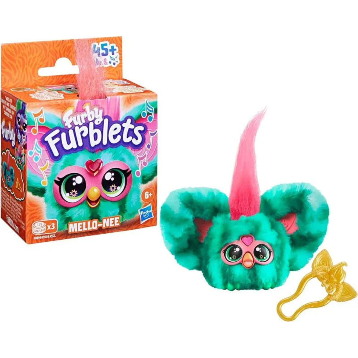 Интерактивный питомец Hasbro FURBY арбузный FURBLETS 45 звуков и мелодий