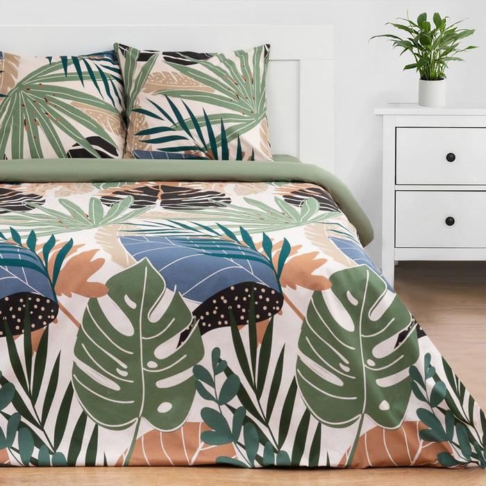 

Постельное белье Этель 1.5 сп Colored tropics (вид 2) 143x215 см,150x214 см, 70x70 см 2 шт, Этель: Tropics
