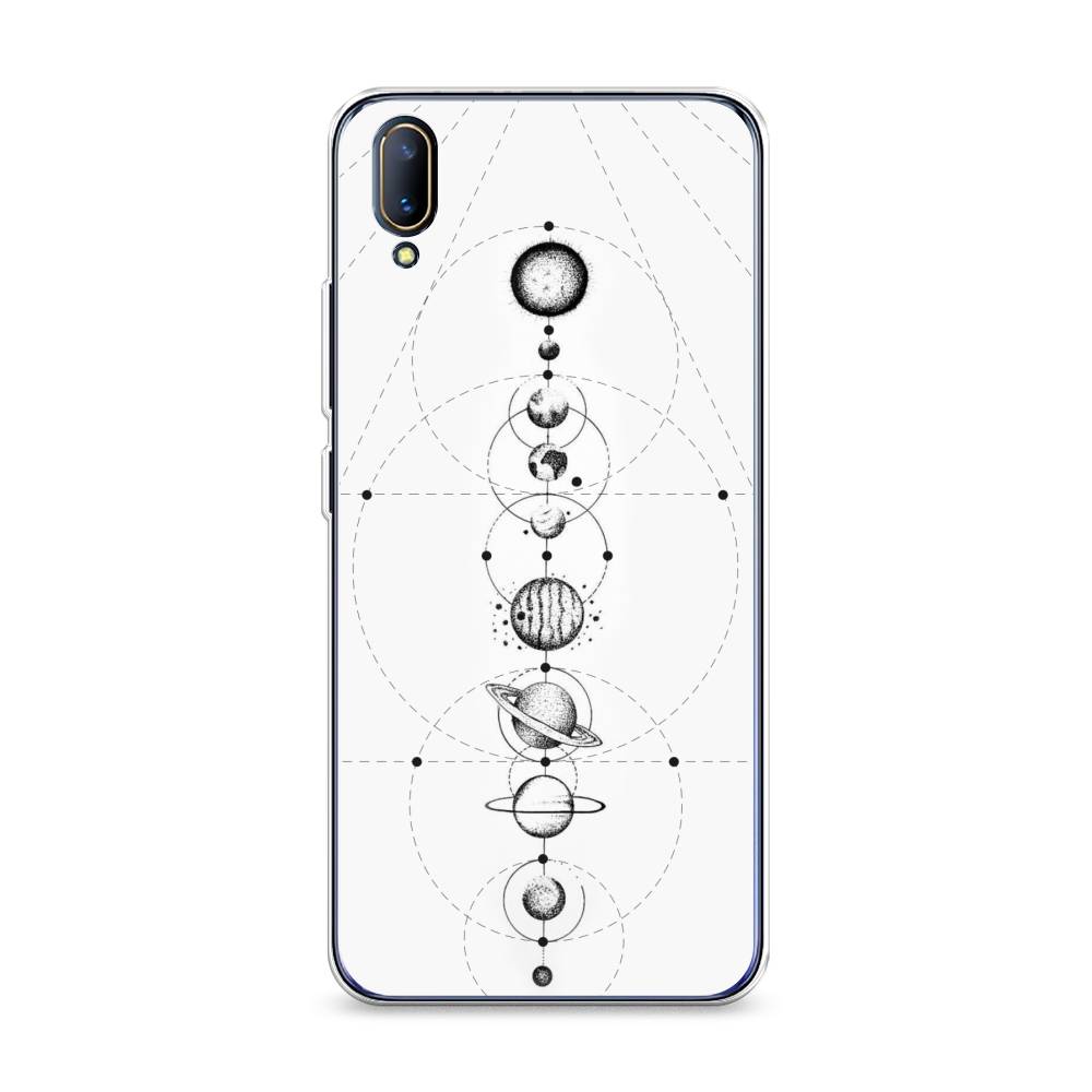 

Чехол на Vivo V11 "Парад планет", Серый, 260850-2