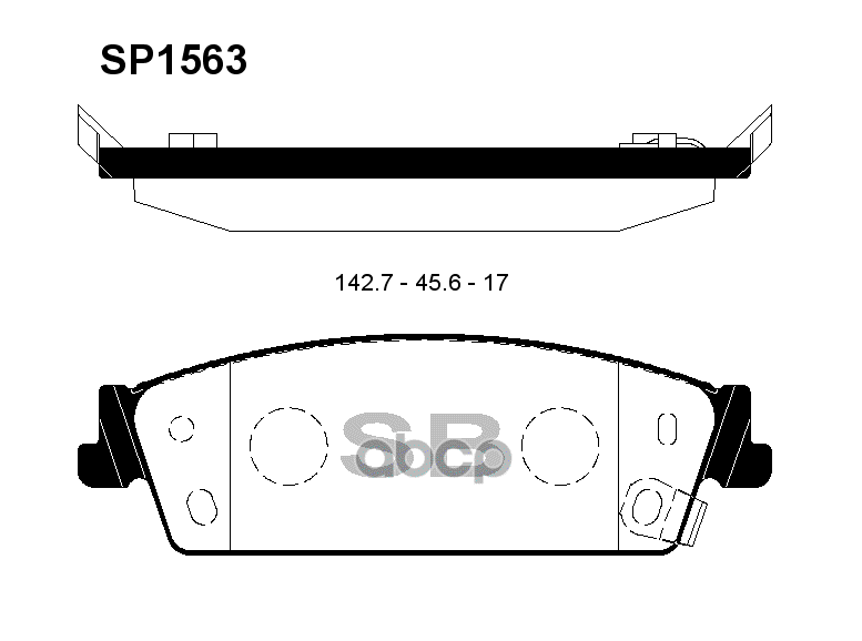 

Комплект тормозных колодок Sangsin brake задние SP1563