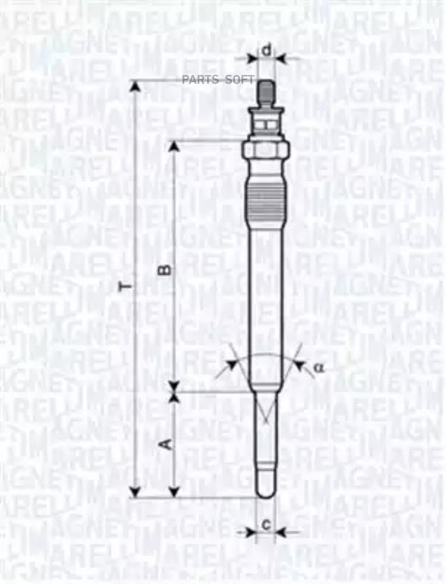 Свеча накала Magneti Marelli 62900001304