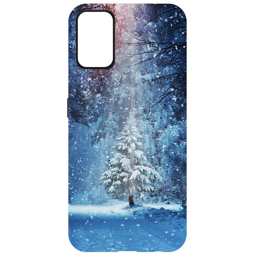 

Чехол-накладка Krutoff Софт Кейс Лесная ель для Realme 7 Pro черный