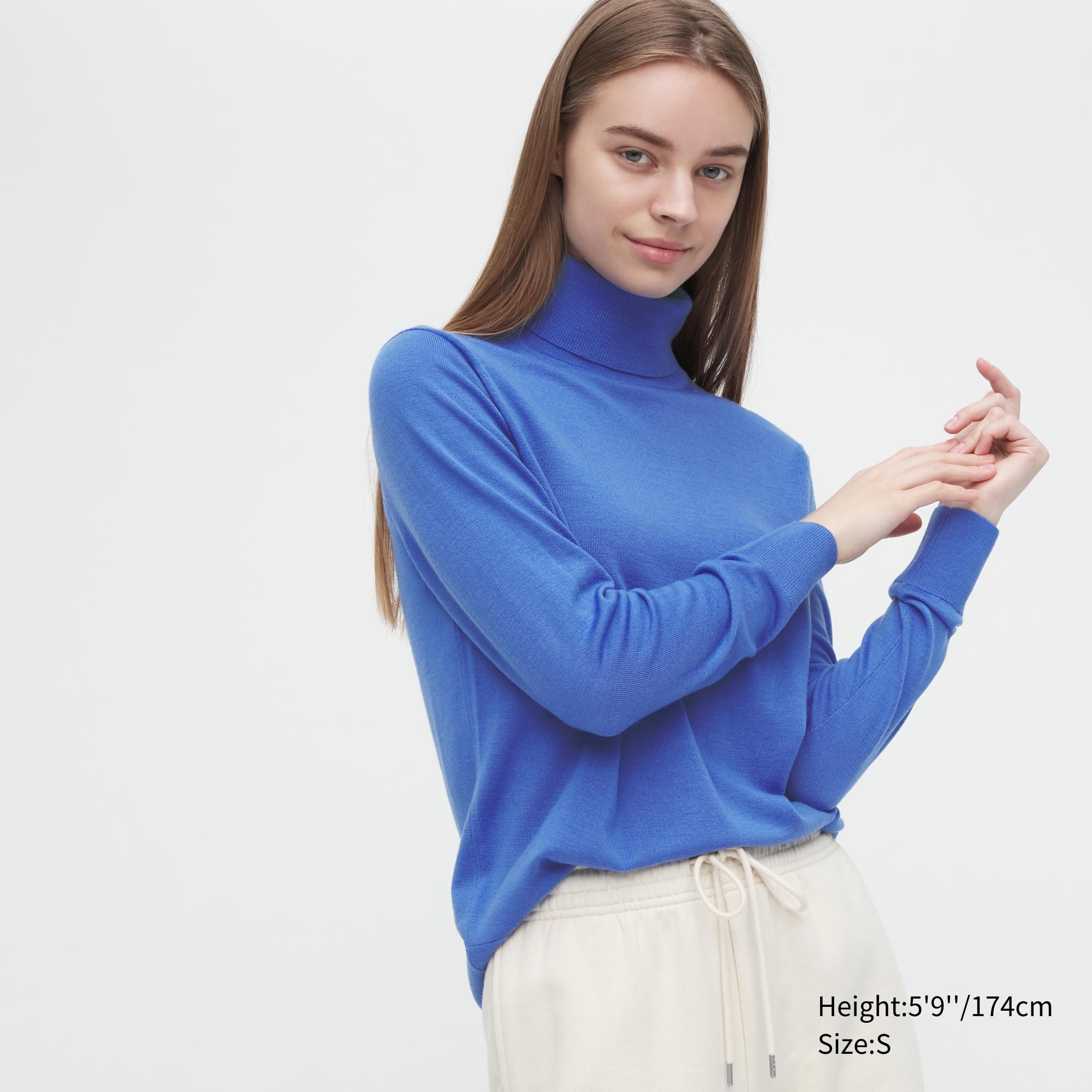 

Водолазка женская UNIQLO 450513COL63 синяя L (доставка из-за рубежа), 450513COL63