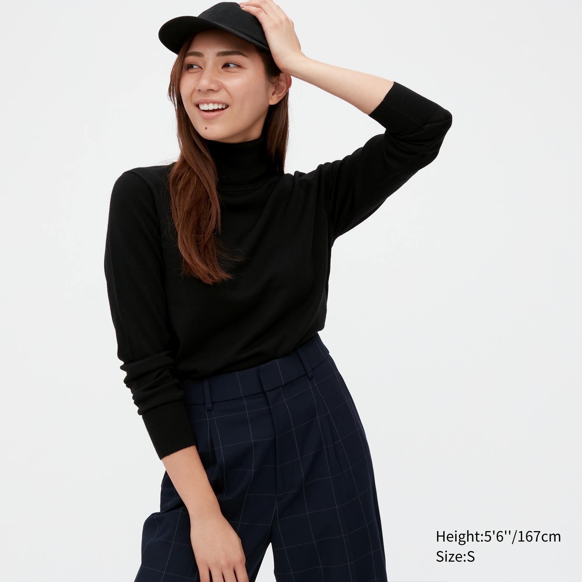 

Водолазка женская UNIQLO 450513COL09 черная L (доставка из-за рубежа), 450513COL09