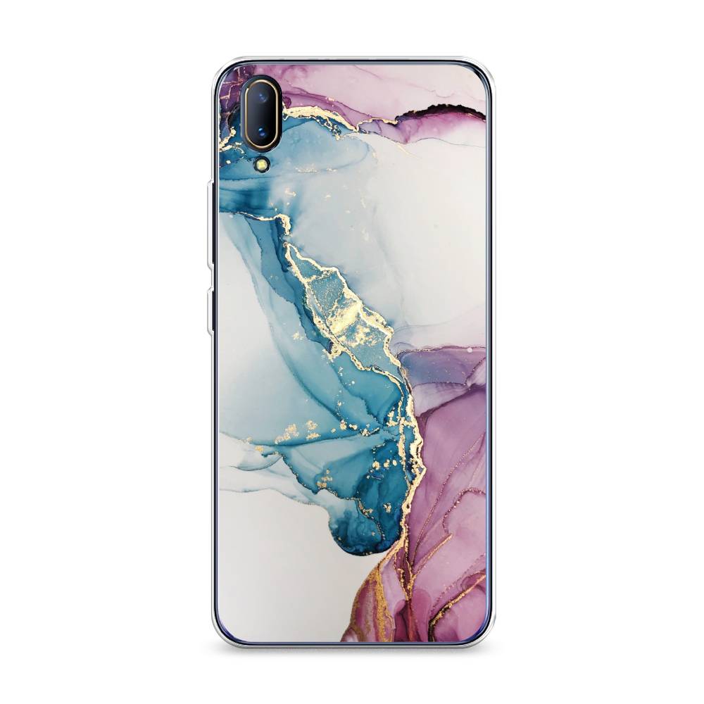 

Чехол на Vivo V11 "Розовые разводы рисунок", 260850-3