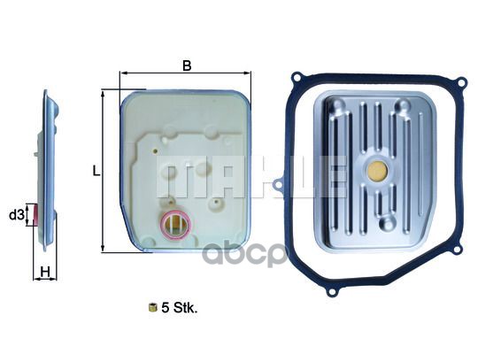 Mahle Элемент фильтрующий гидравлический HX 147KIT VW 01M