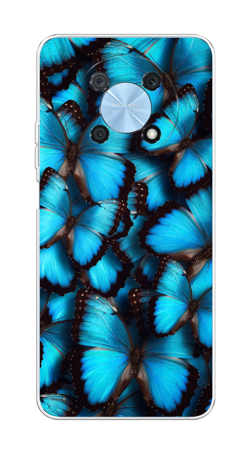 

Чехол на Huawei Nova Y90 "Тропическая бабочка 2", Голубой;черный, 6109350-1