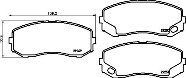 

Тормозные колодки NISSHINBO дисковые передние np3023sc