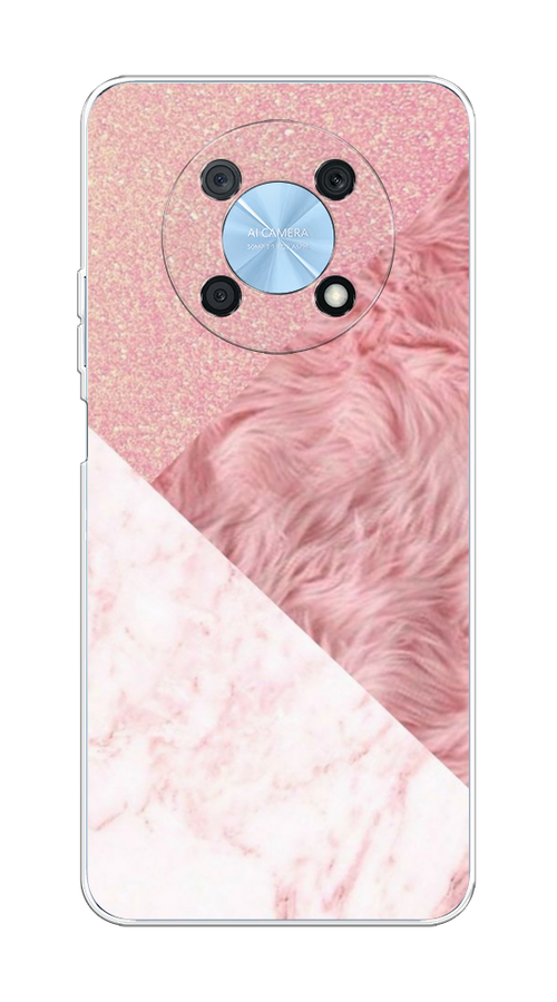 

Чехол на Huawei Nova Y90 "Текстурные треугольники", Розовый;белый, 6109350-1