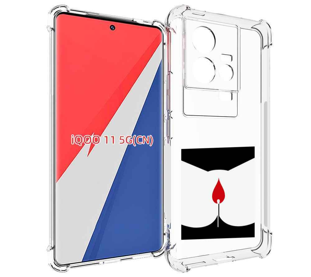 

Чехол MyPads спичка горит для Vivo iQOO 11, Прозрачный, Tocco