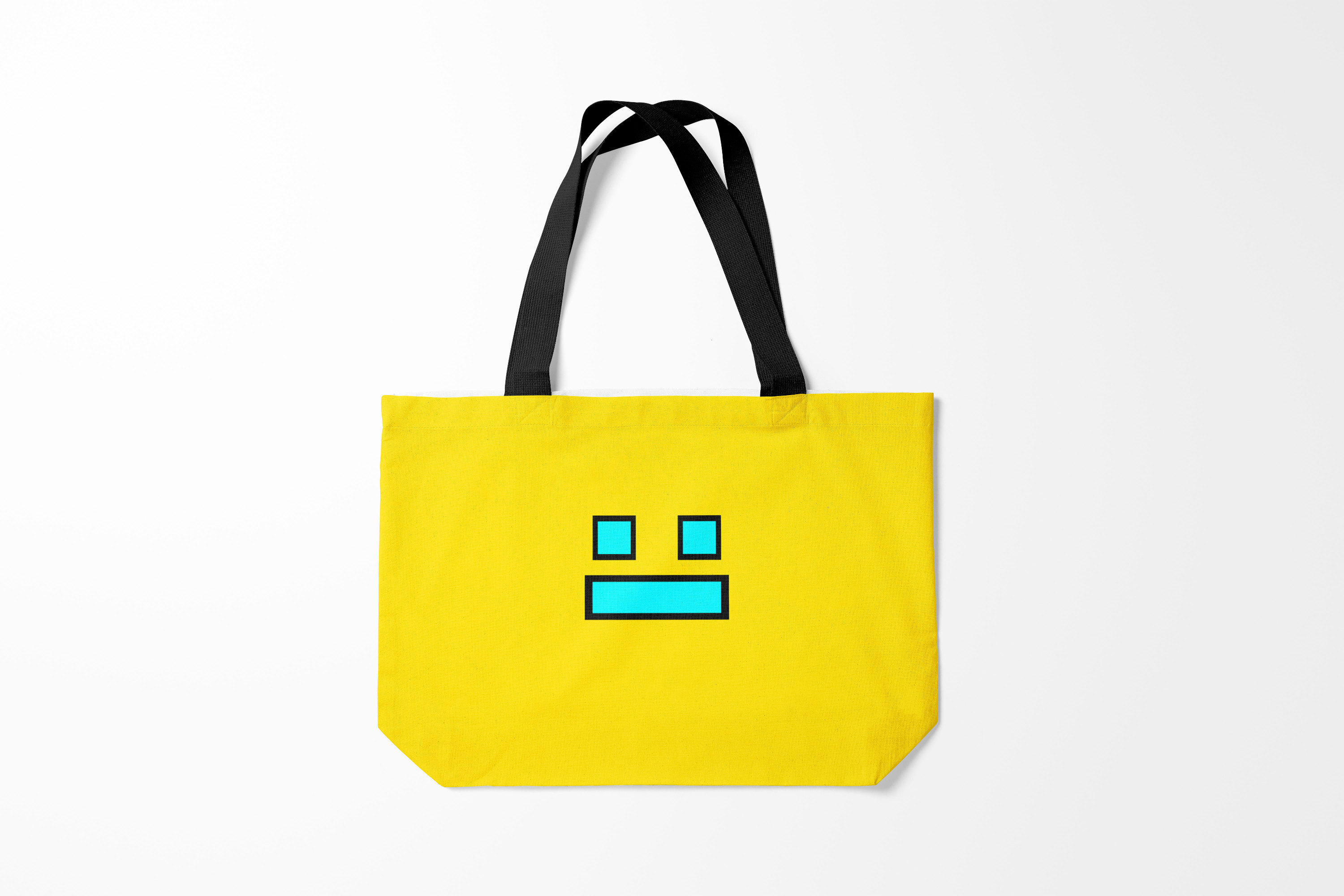 

Сумка шoппер унисекс Burnettie Geometry Dash Smile, желтый, Geometry Dash Smile