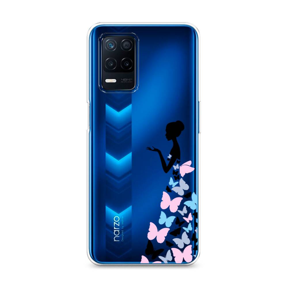 фото Силиконовый чехол "платье из бабочек" на realme narzo 30 5g awog