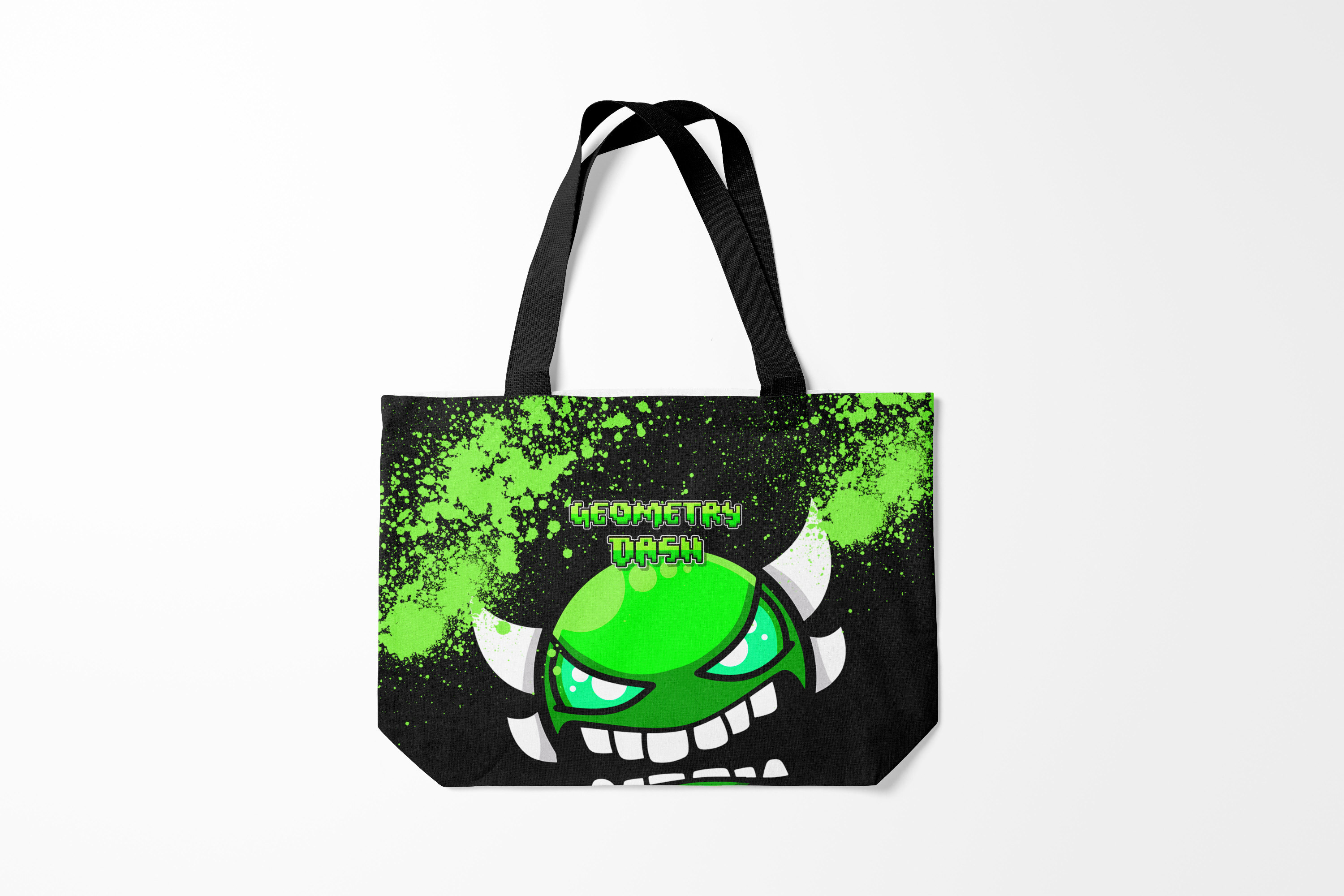 

Сумка шoппер унисекс Burnettie Geometry Dash Green, черный; зеленый, Geometry Dash Green