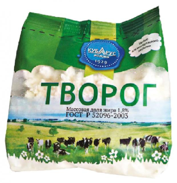 

Творог Кубарус 1,8% 340 г