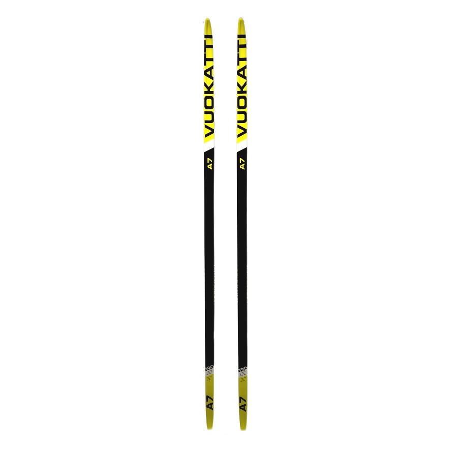 фото Лыжи беговые 185 см vuokatti wax black/yellow novasport