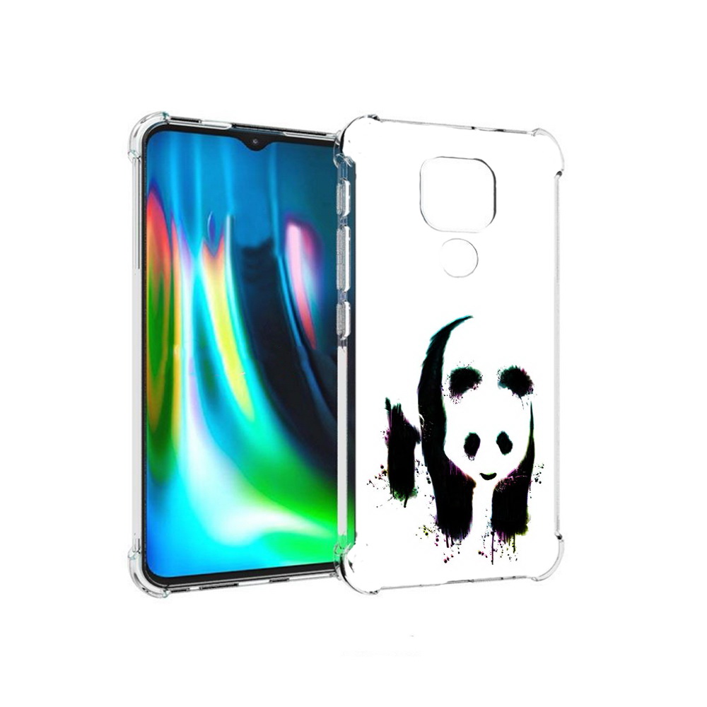

Чехол MyPads Tocco для Motorola Moto E7 Plus панда в акварели (PT155921.339.532), Прозрачный, Tocco