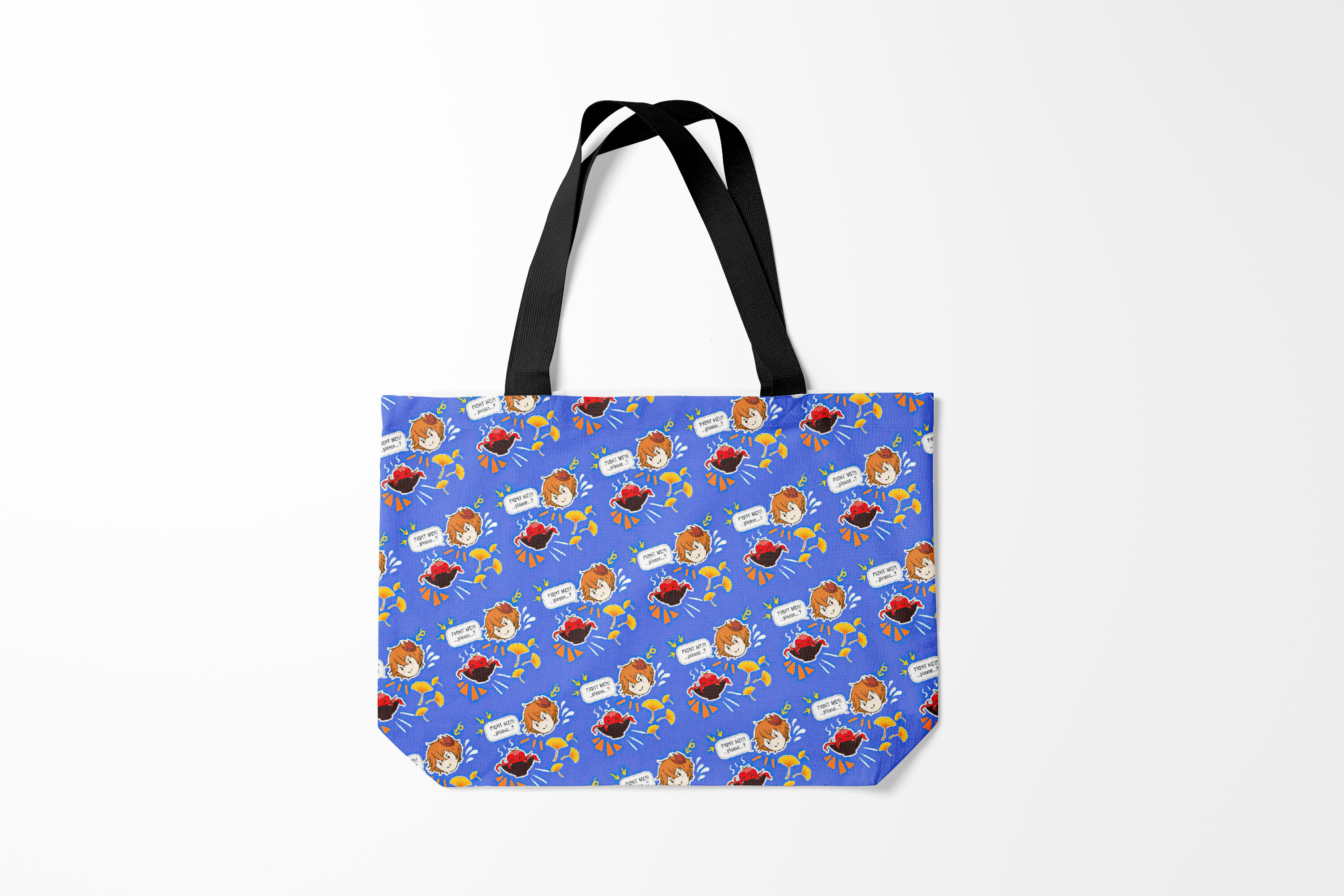 

Сумка шoппер унисекс Burnettie Genshin Impact Тарталья на обеде, синий, Genshin Impact Тарталья на обеде