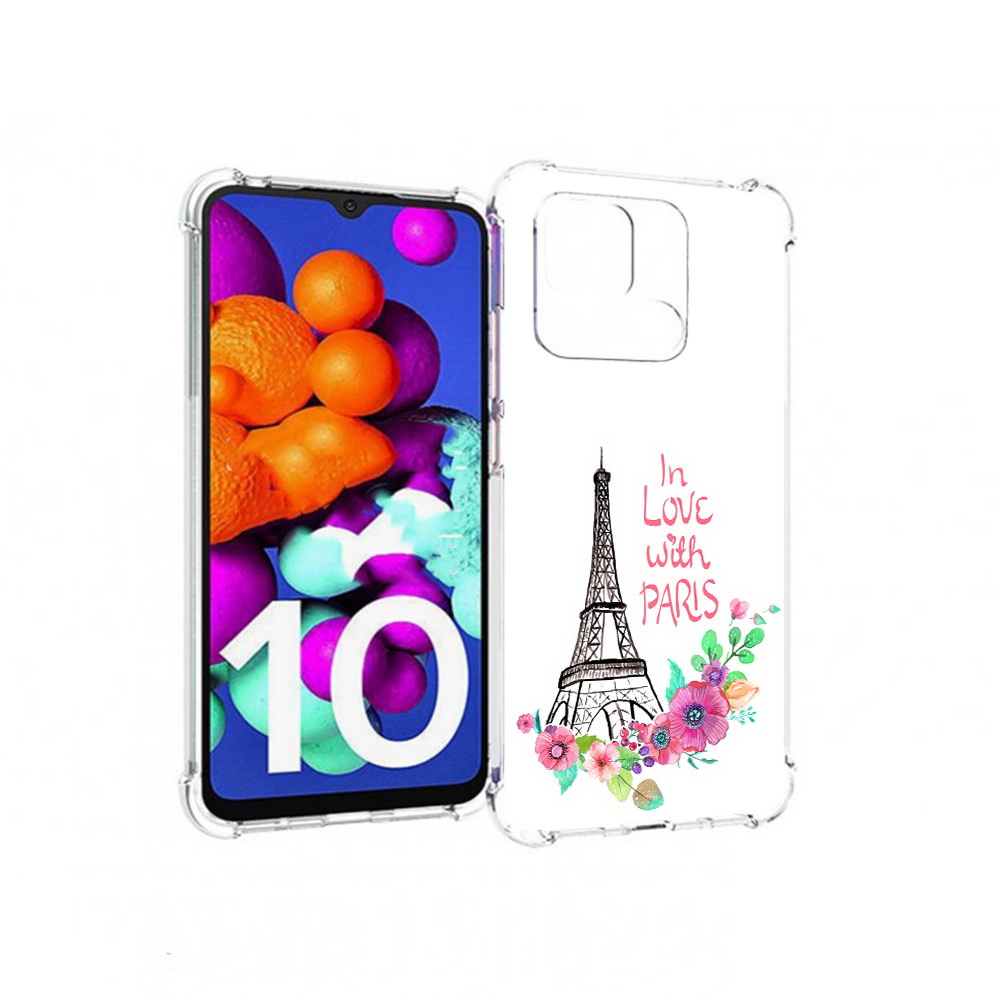 

Чехол MyPads Tocco для Xiaomi Redmi 10C любимый париж, Прозрачный, Tocco