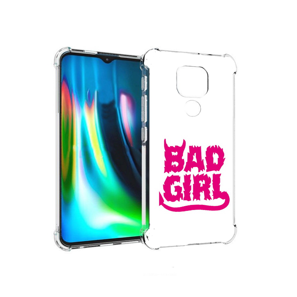 

Чехол MyPads Tocco для Motorola Moto E7 Plus плохая девочка (PT155921.339.545), Прозрачный, Tocco