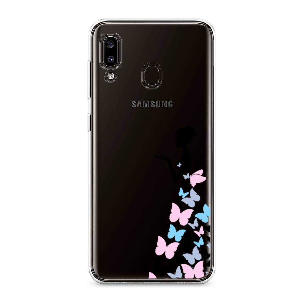 фото Силиконовый чехол "платье из бабочек" на samsung galaxy a30 awog