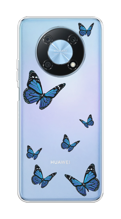 

Чехол на Huawei Nova Y90 "Blue butterflies", 6109350-1