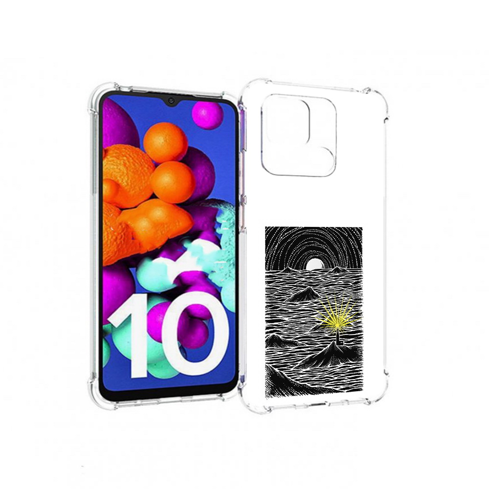 

Чехол MyPads Tocco для Xiaomi Redmi 10C маяк в черно белом море, Прозрачный, Tocco