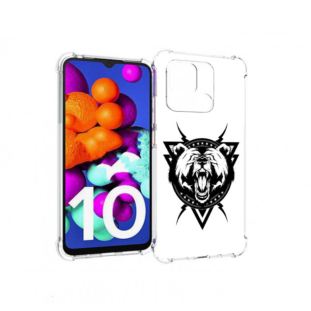 

Чехол MyPads Tocco для Xiaomi Redmi 10C медведь в треугольнике, Прозрачный, Tocco